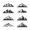 Mountain Silhouette Clip art vector set