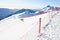 Mountain ski resort infrastructure in winter