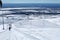 Mountain ski slope in the mountains of Khibiny