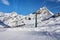 Mountain skiing - view at Matterhorn, Italy, Valle d`Aosta, Cervinia