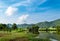 The mountain and the sky in dam ,Supanburi.