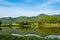 The mountain and the sky in dam ,Supanburi.