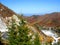 Mountain, sky, trees