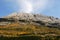 Mountain slopes with forests