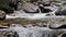 Mountain Stream Flowing Through the Boulders