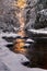Mountain stream fresh snow, Appalachian Mountains