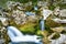 Mountain stream waterfall landscape, Asturias