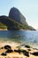Mountain Sugarloaf Red beach sea sand man surfing canoe, Rio de