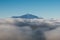 Mountain summit above clouds, Pico del Teide