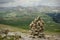 Mountain Summit Hiking Summer Rain Storm