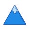 Mountain summit line icon.