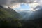 Mountain sunlight, swiss alps