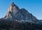 Mountain sunny evening peaceful view from Giau Pass