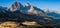 Mountain sunny evening peaceful view from Giau Pass