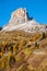 Mountain sunny evening peaceful view from Giau Pass