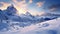 Mountain Sunrise Serenity: The Sun\\\'s First Glimpse Over Majestic Peaks