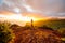 Mountain sunrise view on La Gomera island