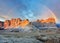 Mountain sunset panorama landscape - in Italy Alps - Dolomites