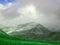 A mountain top and a glacial lake