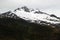 Mountain top view with pines