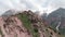 Mountain tops in summer cloudy morning