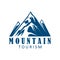 Mountain tourism and climbing sport icon design