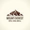 Mountain tourist vector logo. Emblem Mount adventures outdoors.