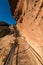 Mountain track over cliff edge