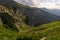 Mountain trail between the hills. Western Tatras. Poland