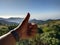 Mountain, Travel,Thumbs Up, Backpacking Trip, Solo Travel, Green Nature, Himalaya, Morning