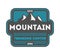 Mountain trekking center vintage isolated badge