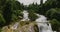 Mountain with Tropical Waterfalls. Aliwagwag Falls in the Philippines.