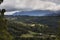 Mountain and valley view with forest