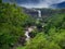 Mountain Valley Waterfall in Rainy Season