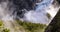 Mountain vegetation amid glacier in Norway.Panorama.