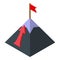 Mountain victory icon isometric vector. Top man