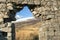 Mountain View Through Ancient Window