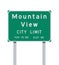 Mountain View City Limit road sign