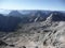 Mountain view of famous climbing route Jubilaumsgrat to Zugspitze mountain, Germany