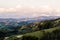 Mountain view from farm in Cunha, Sao Paulo. Mountain range in t