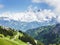Mountain view landscape in the Alps France