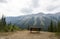 Mountain view lookout through the smoke from the wildfires