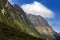 Mountain view of milford sound