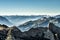 Mountain view from Mount Saentis, Switzerland , Swiss Alps.