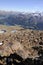 Mountain view from Piz Nair Peak over the Upper Engadin