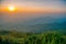 A mountain view on sunrise at Northern of Thailand