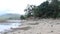 Mountain view and tree of island beach site with a blue sky good weather in Sampaguita, Philippines