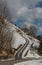 Mountain village after snowfall