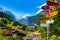 Mountain village Wengen, Switzerland