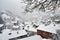 Mountain village in winter